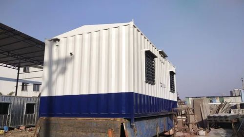 Polished Steel Site Office Container Cabin, Shape : Rectangular