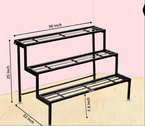 3 Step Indoor Iron Planter Stand