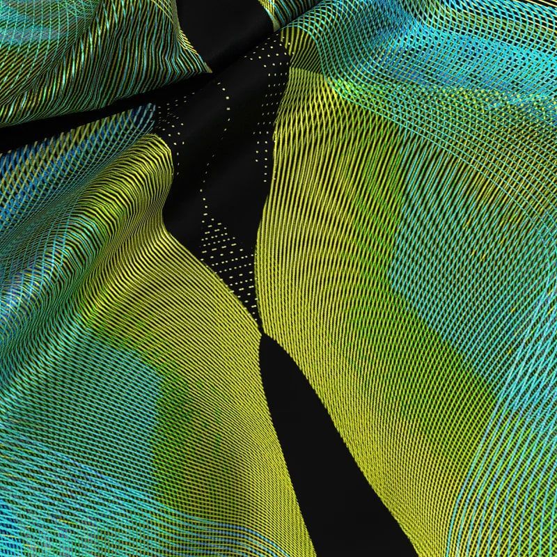 Geometric Poetry Printed Fabric