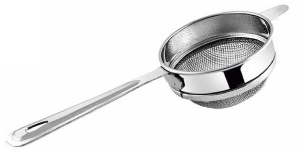 Silver Stainless Steel Handle Tea Strainer