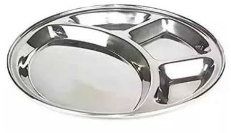 Polished Stainless Steel Bhojan Thali, Color : Silver for Serving Food