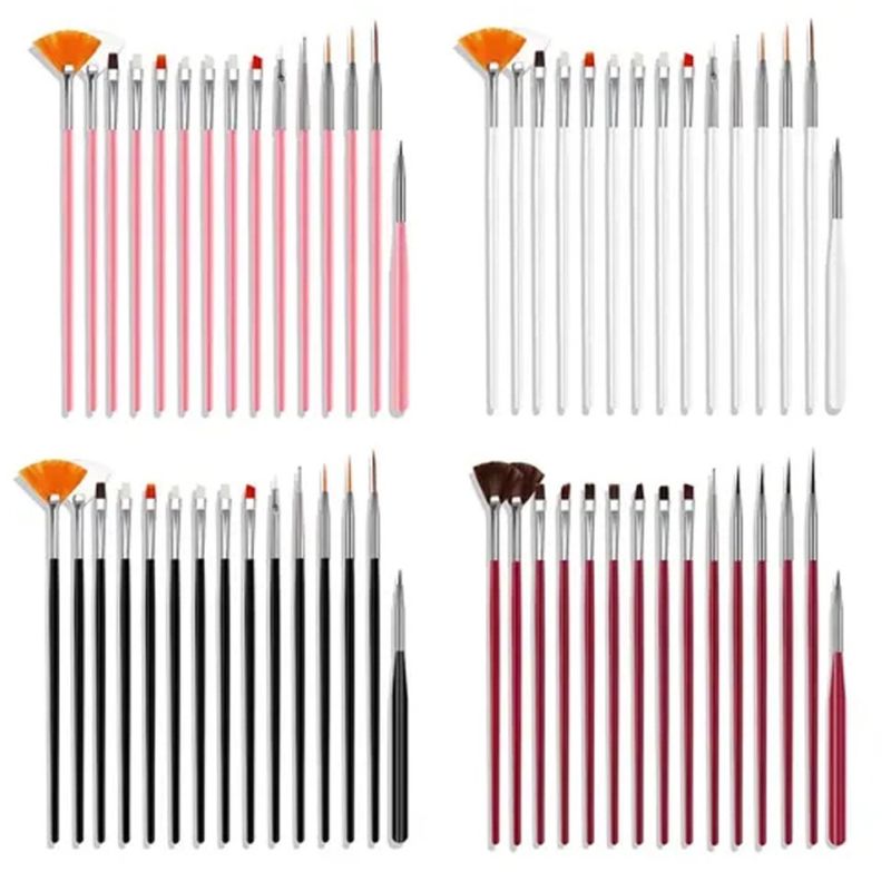 15pcs Acrylic Nail Art Design Painting Brush Set