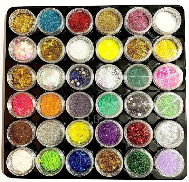 3D Nail Art Charms Glitter 36 Pcs