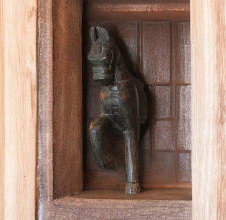 Wooden Carved Hanging Horse For Wall Decor