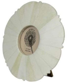 Smooth 2.5 Round Bone Inlay Photo Frame