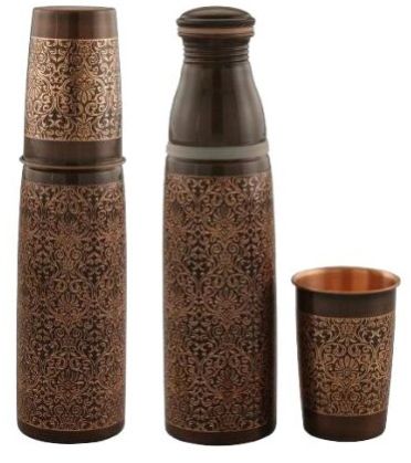 Copper Kalpi Bottle, Color : Multicolor, Cap Type : Screw Cap