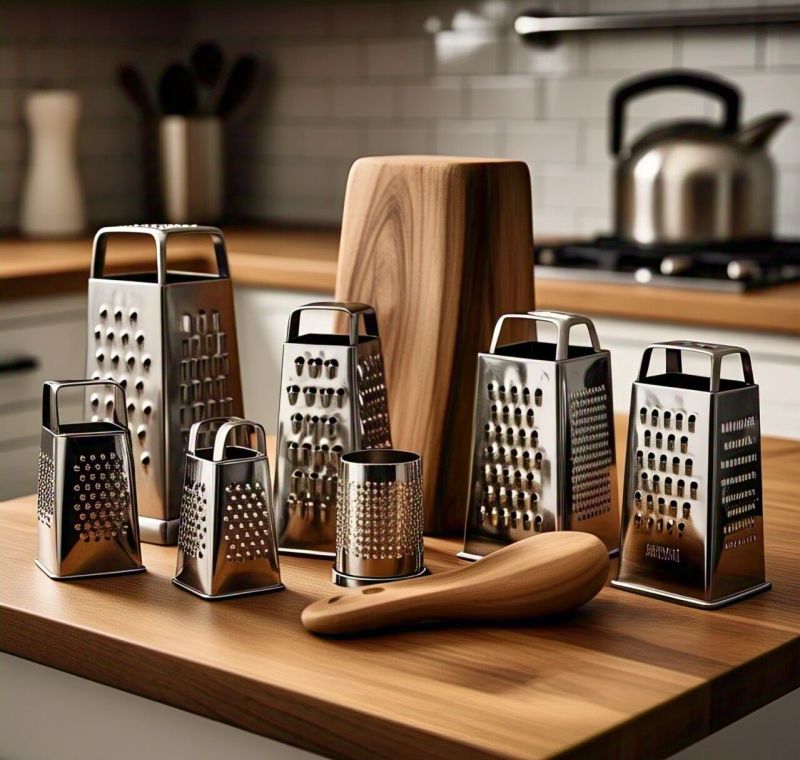 Silver Stainless Steel Kitchen Grater