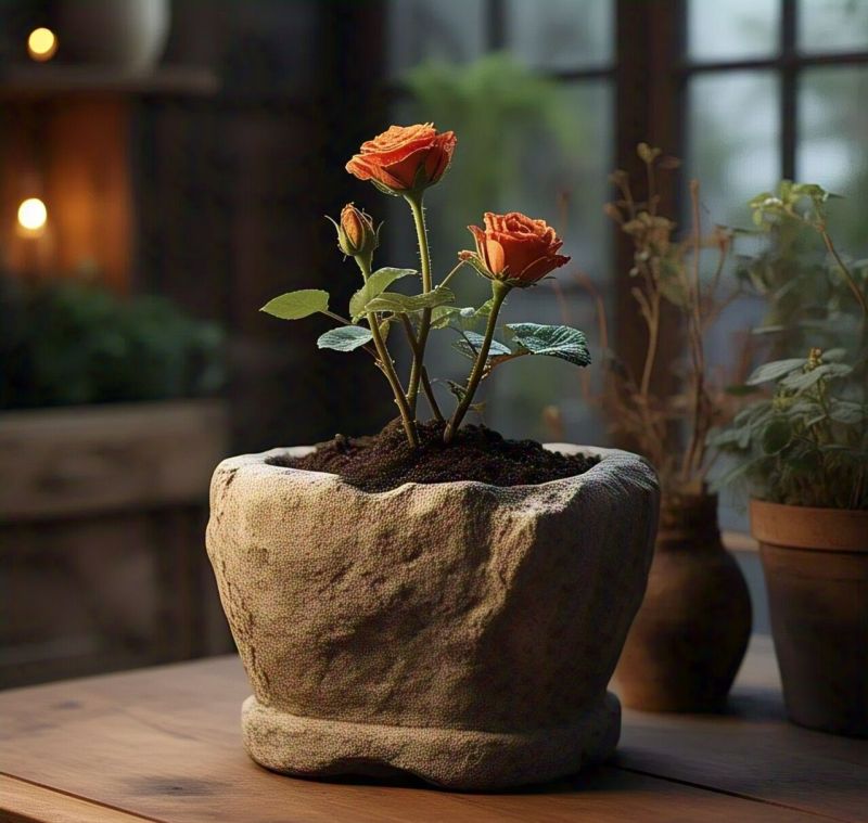 Stone Flower Pots