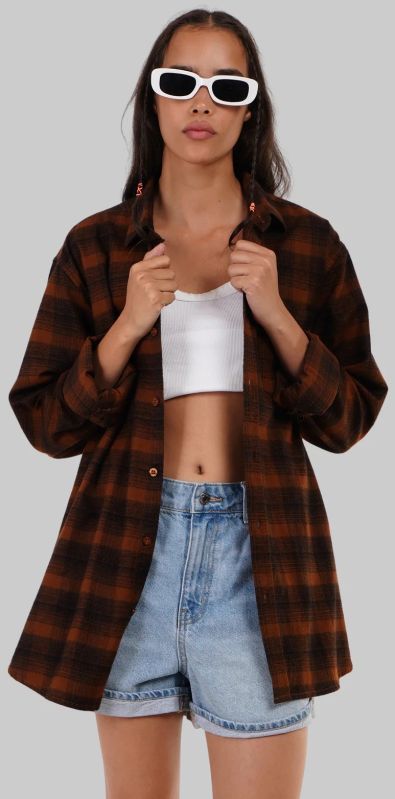 Brown Check Overshirt