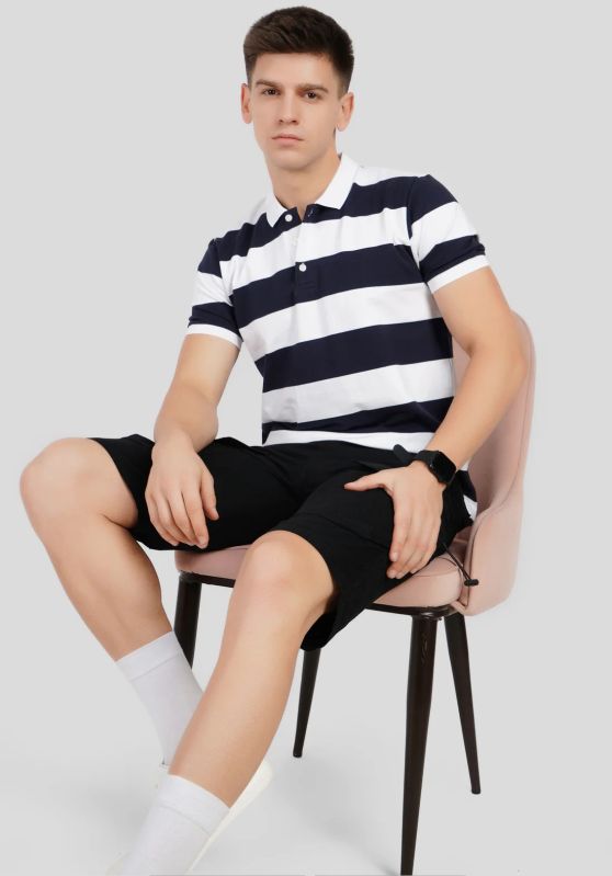 Navy Blue Rugby Polo T-Shirt