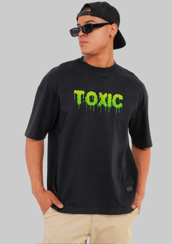 Toxic Black Baggy Fit T-Shirt Men