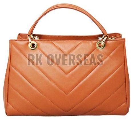 Designer Brown Leather Ladies Clutch Bag, Opening Style : Zipper