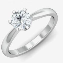 18kt White Gold Isthi 0.64 CT Solitaire Ring Every Occasion
