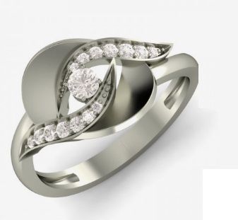 18kt White Gold Milky Way Ring