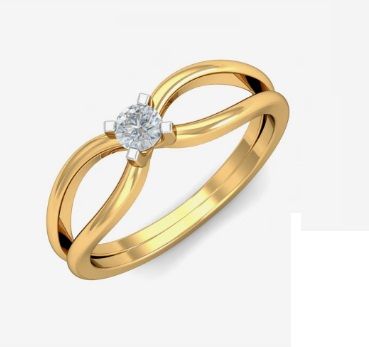 Solitaire Split Shank Ring
