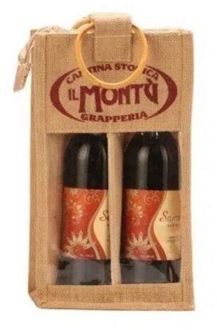 Eco-Right Printed Custom Jute Double Wine Bag With Window