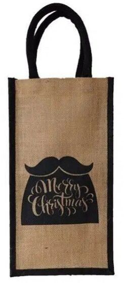 Jute Wine Bag For Christmas Gift