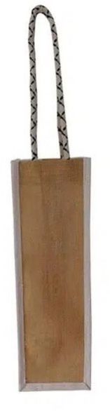 Long Rope Handle Jute Wine Bag