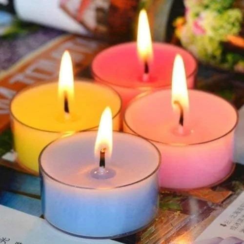 Multicolor Round Wax Candle