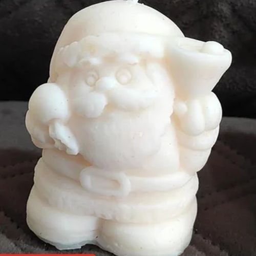White Soy Wax Santa Claus Candle