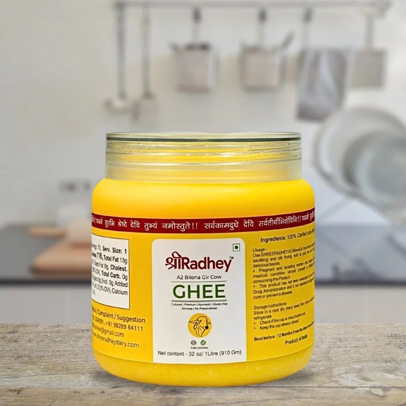 SHREERADHEY A2 Gir Cow Ghee 1L