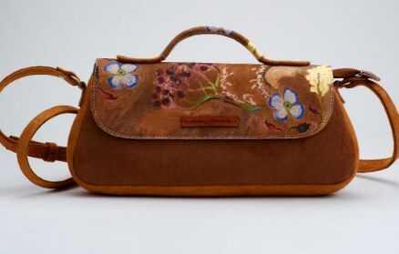 Brown Floral Long Bag