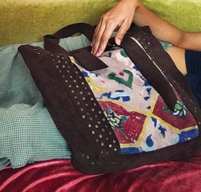 Mosaic Brown Portrait Tote Bag