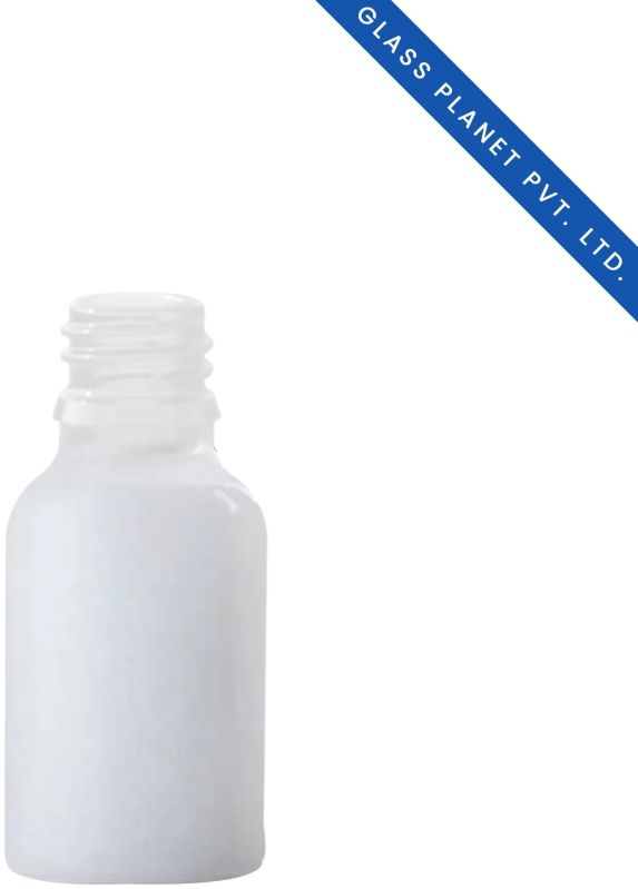 10 Ml White Glossy Glass Bottle With 18mm Neck
