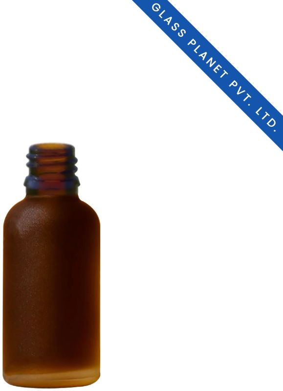 30 Ml Amber Frosted Glass Bottle With 18mm Neck