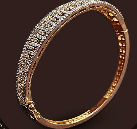 Rose Gold AD Studded Adjustable Bracelet for Women