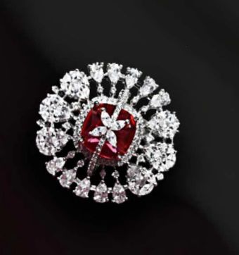 Women Ruby Radiance Loop Ring