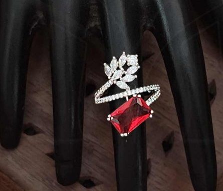 Women Ruby Twist Ring