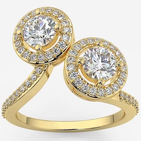14K Gold Solitaire Lab-Grown Diamond Ring 2 CT
