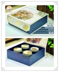 Dry Fruit Box With Flap and 4 Pet Jar