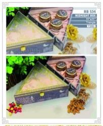 Midnight Triangle Shape 3 Jar Dry Fruit Box