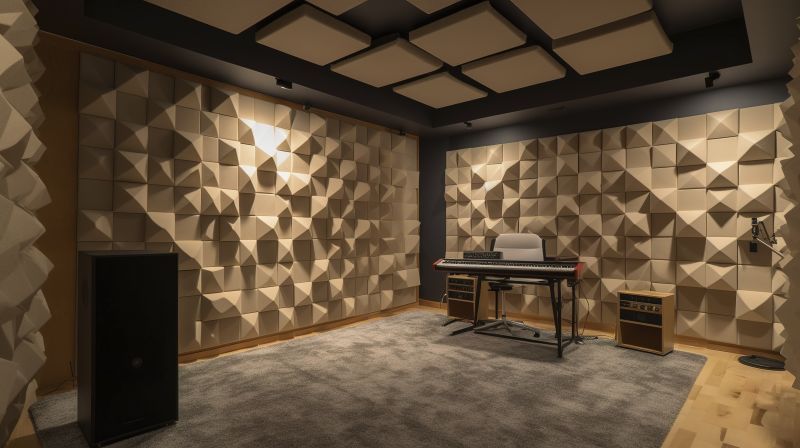 Grey Wooden Acoustic Panels