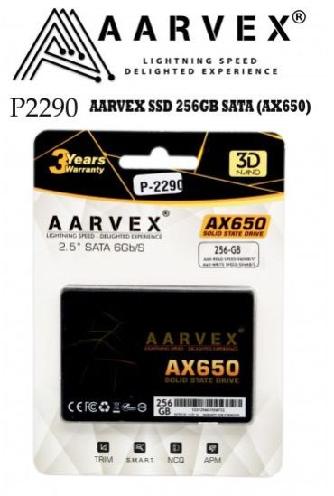 AARVEX INTERNAL SSD 256GB SATA (AX650) For Computers