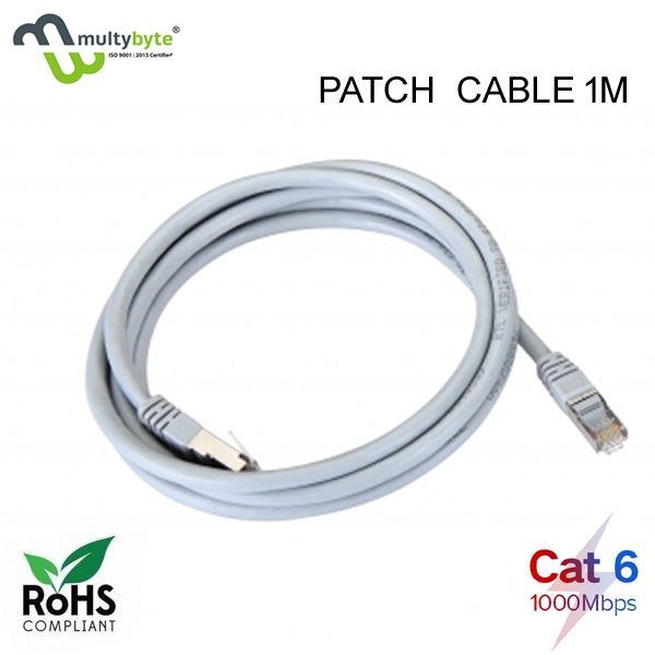 Multybyte RJ-45 Patch Cord cat-6 Ethernet Cable 1 MTR