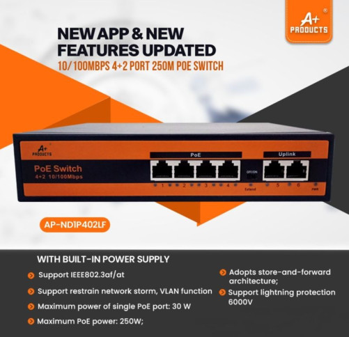 Poe Switch 4 Port 2 Uplink, Unmanaged Switches