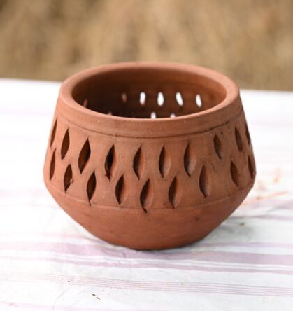 Clay hanging orchid pot for Home Decor