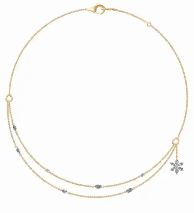 Floral Harmony Women Diamond Necklace