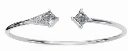 Tapered Open Diamond Women Bangle