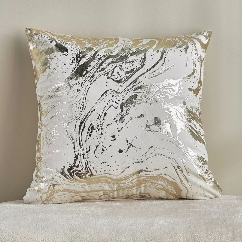 Foil Print Velvet Cushion Cover