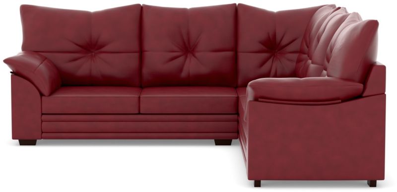 Brooklyn Corner Artificial Leather Sofa Both Side Arms