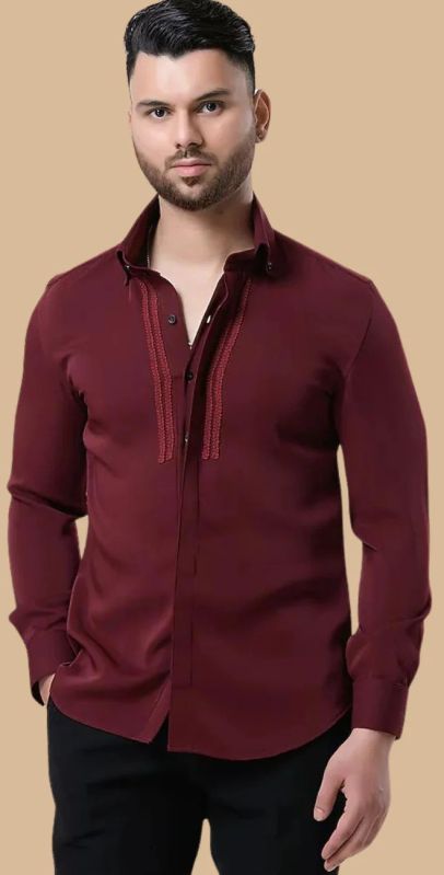 Wine Italian Crepe Shirt