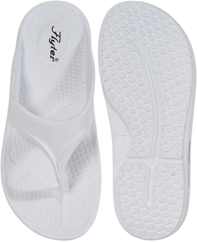 Mens White V Shape Slippers
