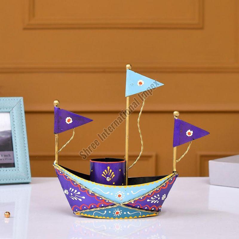 Blue Boat Pen Stand