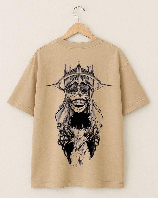 Unisex Beige Oversized T Shirt
