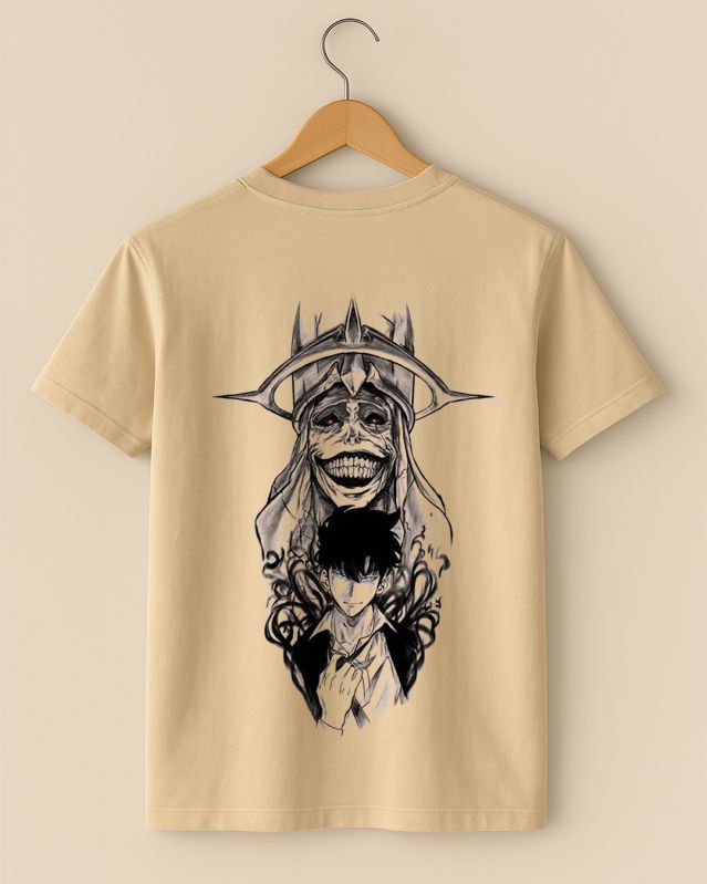 Unisex Beige Regular Fit T Shirt