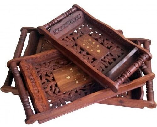 Indian Handcrafted Wooden Tray